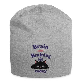 Brain Not Braining Today - Jersey Beanie - heather grey - Front