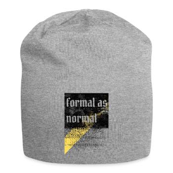 Design ironique antiformel et grunge - Bonnet en jersey - gris chiné - Devant