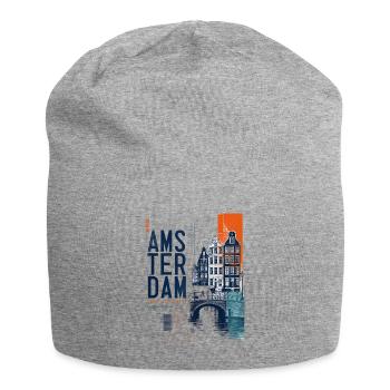 Mosaïque du canal d’Amsterdam - Bonnet en jersey - gris chiné - Devant