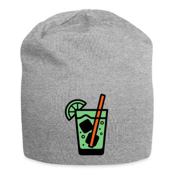 Cocktail Glass Summer Drink Vacances de garçon pour filles - Bonnet en jersey - gris chiné - Devant