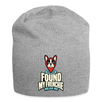 Found My Frenchie Near Me Funny French Bulldog Own - Jersey Beanie - heather grey - Front