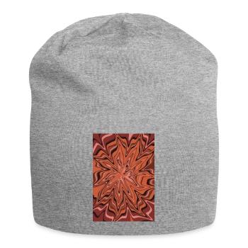 Earth Swirl Star Pattern - Jersey Beanie - heather grey - Front