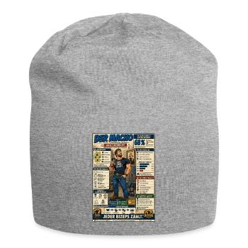 Der Macho – jeder Bizeps zählt - Jersey-Beanie - Grau meliert - Vorne