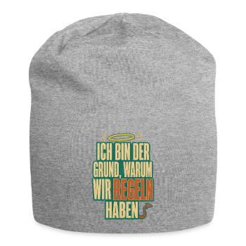 Ich bin der Grund Regeln haben - Jersey-Beanie - Grau meliert - Vorne