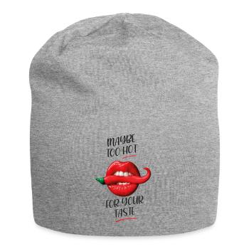 Ein sehr würziger Gaumen - Jersey-Beanie - Grau meliert - Vorne