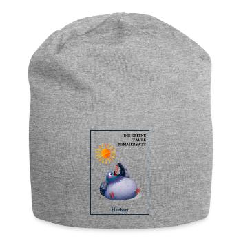 DIE KLEINE TAUBE NIMMERSATT - Herbert - mit Wurm - Jersey-Beanie - Grau meliert - Vorne