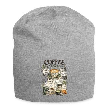 Vintage Pariser Collage-Kaffeekultur - Jersey-Beanie - Grau meliert - Vorne
