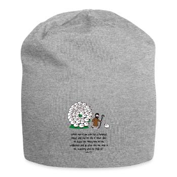 Hirte und Herde: komische Szene - Jersey-Beanie - Grau meliert - Vorne