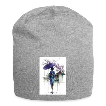 Urban Kimono Under Umbrella - Jersey Beanie - heather grey - Front