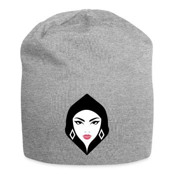 BW Woman Geometric Beauty That Commands Attention - Jersey Beanie - heather grey - Front