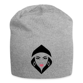 Cobra Queen – powerful, feminine, and commanding - Jersey Beanie - heather grey - Front