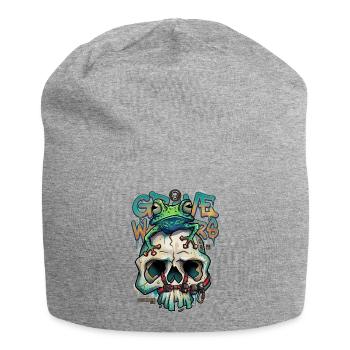 Grave Walkers Frog Skull Graffiti Streetwear Art - Jersey Beanie - heather grey - Front