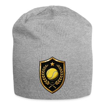 Tennis Shield Wreath - Jersey Beanie - heather grey - Front