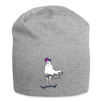Ghost on the skateboard - Jersey Beanie - heather grey - Front
