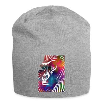 Portrait of a Gorilla - Jersey Beanie - heather grey - Front