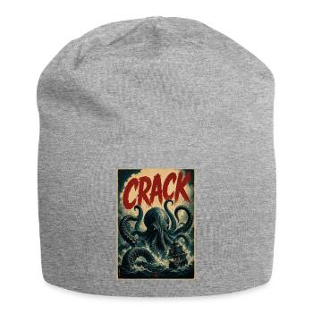 Vintage CRACK Kraken - Jersey Beanie - heather grey - Front