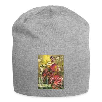 Puerto Rico Festival Retro Tropical Print - Jersey Beanie - heather grey - Front