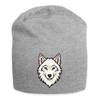 Arctic Wolf Head Arctic Wilderness Nature - Jersey Beanie - heather grey - Front