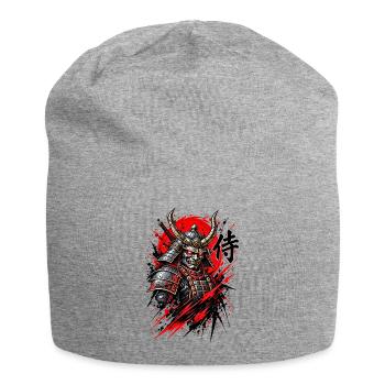 Samurai Krieger – Japanisches T-Shirt Design - Jersey-Beanie - Grau meliert - Vorne