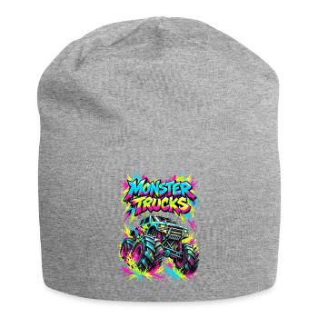 Monster Trucks Graffiti Neon - Jersey-Beanie - Grau meliert - Vorne