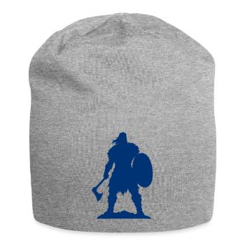 Wikinger Kämpfer Silhouette - Jersey-Beanie - Grau meliert - Vorne
