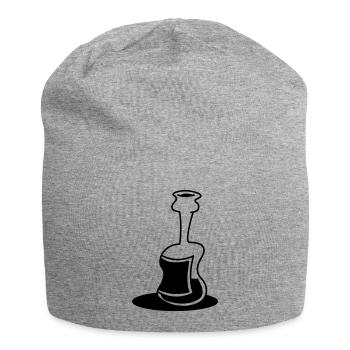 Flasche - Jersey-Beanie - Grau meliert - Vorne