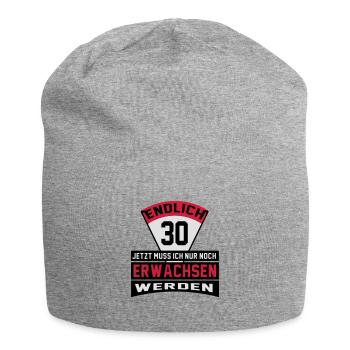 geburtstag_30 - Jersey Beanie - heather grey - Front