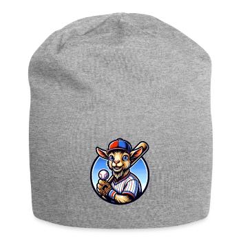 Lustiges Ziegen Baseball Softball Design - Jersey-Beanie - Grau meliert - Vorne