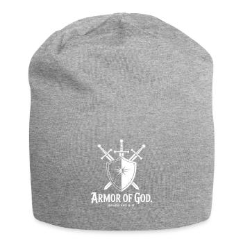 Christian Armor of God Ephesians 6:11 - Jersey Beanie - heather grey - Front