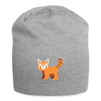 Petit panda - Bonnet en jersey - gris chiné - Devant