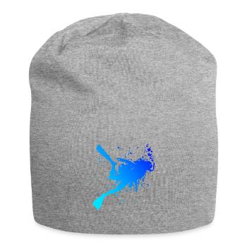 Diver Taucher Diving Scuba Diver Free Dive - Jersey-Beanie - Grau meliert - Vorne