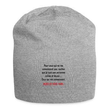 Pour ceux qui ne me connaissent pas - Bonnet en jersey - gris chiné - Devant