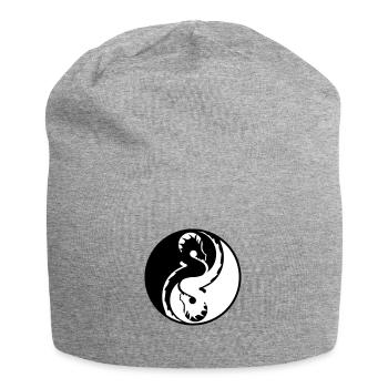 Drachen - Jersey-Beanie - Grau meliert - Vorne