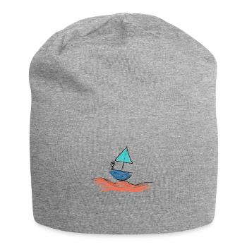 Pirate Ship - Jersey Beanie - heather grey - Front