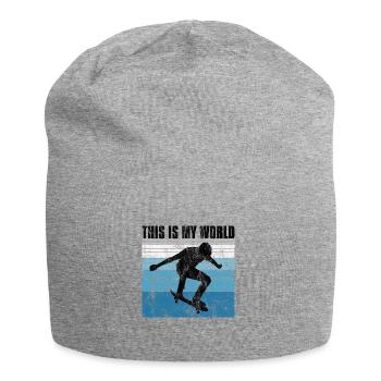 This is My world Skateboard Skateboarder Skate - Bonnet en jersey - gris chiné - Devant
