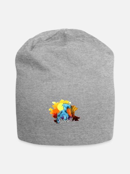 Schuhschnabel Vogel Ornithologe Wald I Geschenk - Jersey-Beanie - Grau meliert