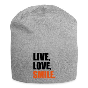 lächeln - Jersey-Beanie - Grau meliert - Vorne