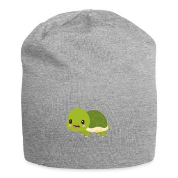 Schildkröte - Jersey-Beanie - Grau meliert - Vorne