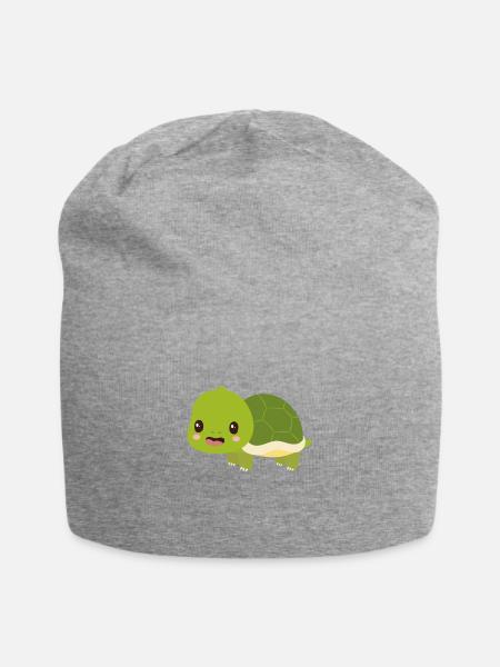turtle - Jersey Beanie - heather grey
