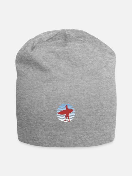 Surfer - Surfen - Surfergirl - Jersey-Beanie - Grau meliert