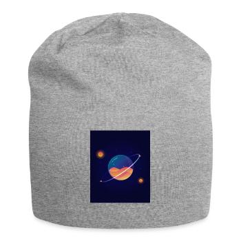 Galaxy Universe Universe Astronaut Earth Gift - Jersey Beanie - heather grey - Front