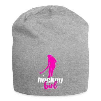 Hockey Mädchen Feldhockey Geschenk Feldhockey Spie - Jersey-Beanie - Grau meliert - Vorne