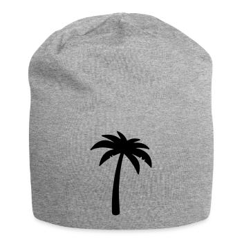 palm symbol - Jersey Beanie - heather grey - Front
