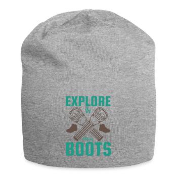 Hiking Mountaineering Mountains Forests Nature - Jersey Beanie - heather grey - Front