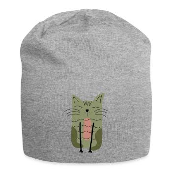Scandinave Cat Cat Lover - Bonnet en jersey - gris chiné - Devant