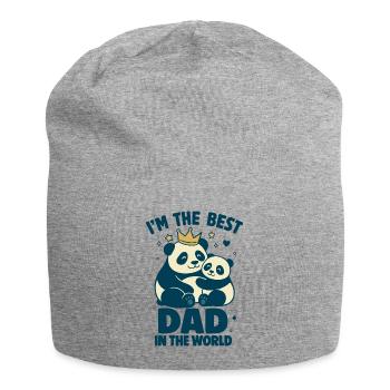 Best dad in the world - Jersey Beanie - heather grey - Front