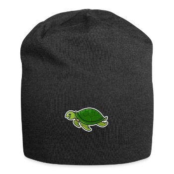 Schildkröte - Jersey-Beanie - Anthrazit - Vorne