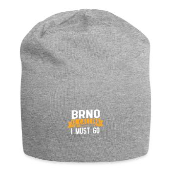 Brünn ruft und ich muss gehen - Jersey-Beanie - Grau meliert - Vorne