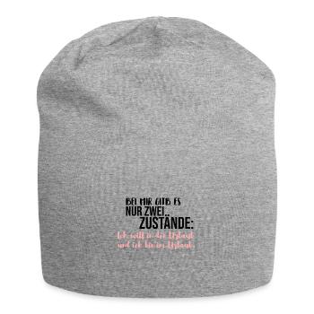 Urlaub lustiger Spruch - Jersey-Beanie - Grau meliert - Vorne
