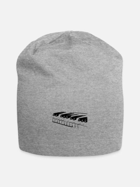 Pianist Piano Geschenk Musikinstrument - Jersey-Beanie - Grau meliert